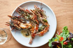 prawns at yarri restaurant